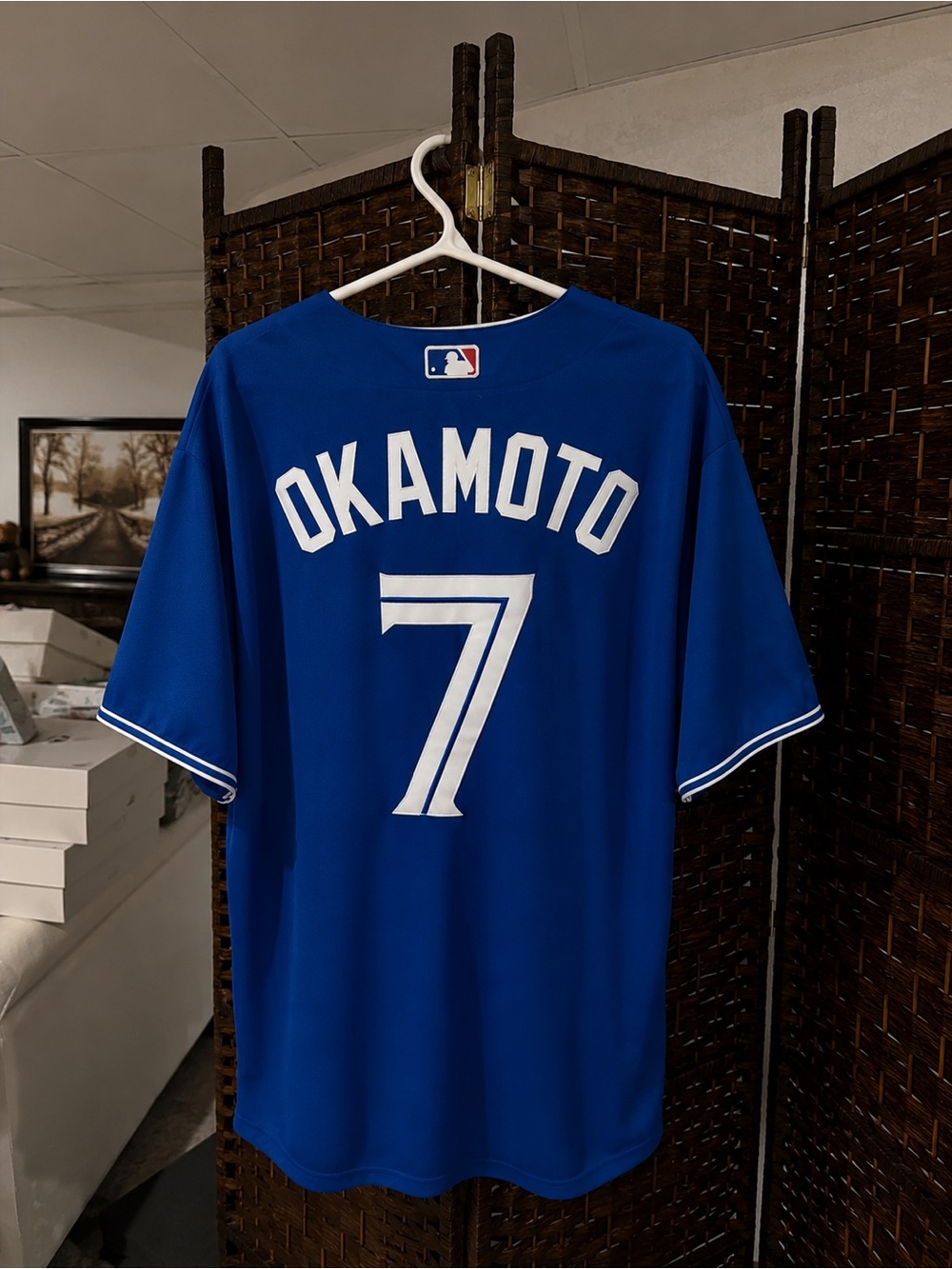 Okamoto Toronto Blue Jays Blue Baseball Jersey